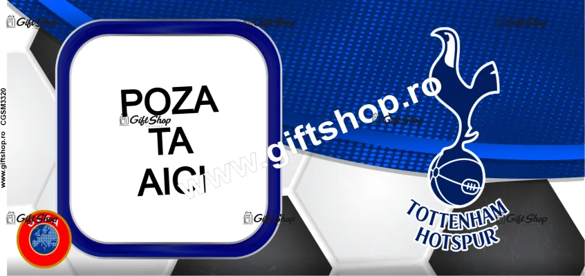 Tottenham hotspur, cana personalizata cu poza, model 3320